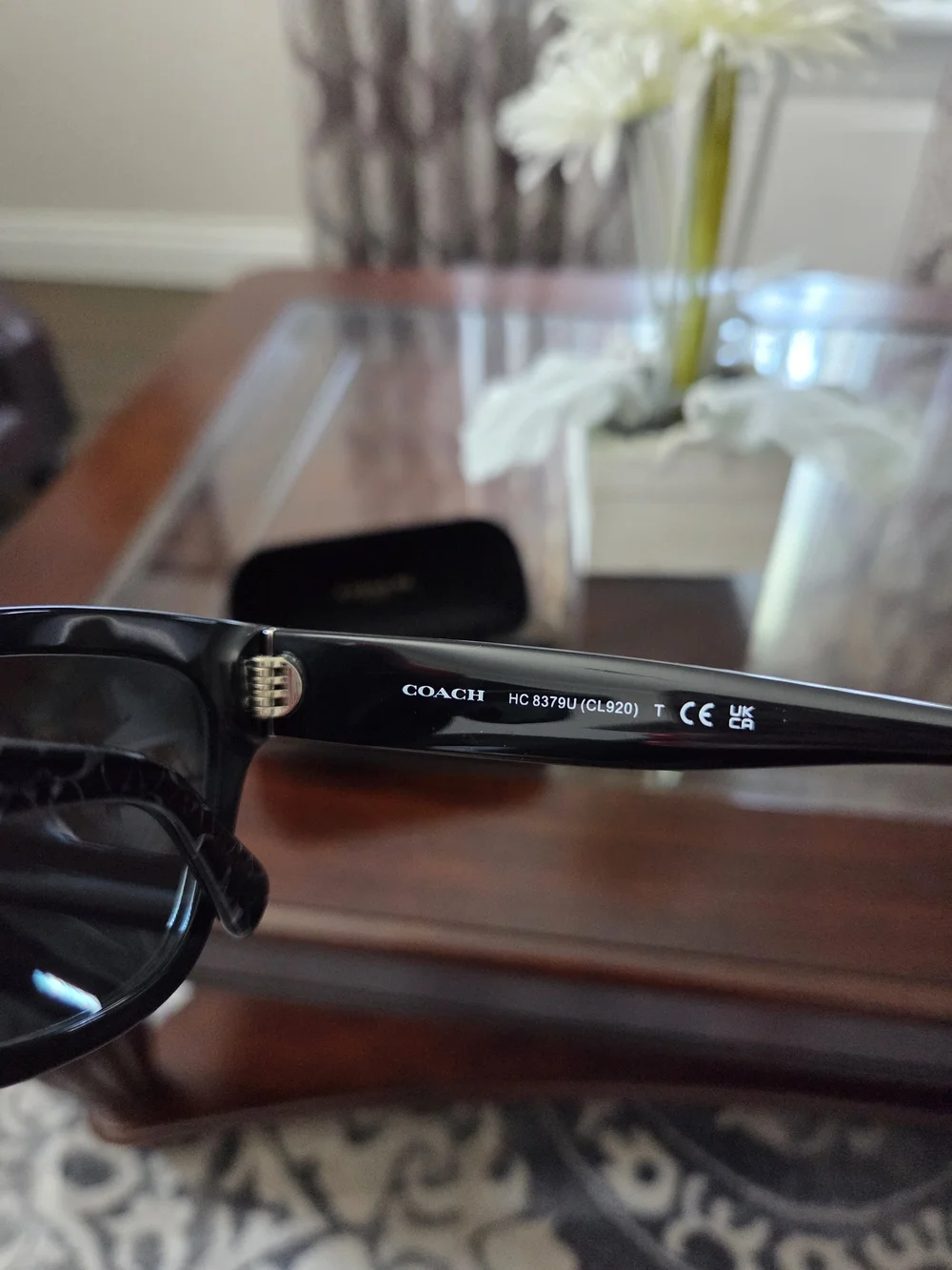 Coach Mirrored Cat-Eye Sunglasses in Black Signature Print